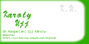 karoly ujj business card
